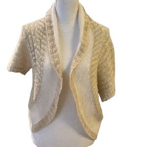 Sleeping on Snow Anthropologie Utopia Cardigan Sweater Cream Gold Angora…